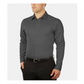 CALVIN KLEIN Mens Gray Collared Slim Fit Cotton Dress Shirt 2XL