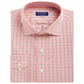 CLUBROOM Mens Mini Grid Collared Dress Shirt Pink Size 15- 32/33