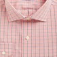 CLUBROOM Mens Mini Grid Collared Dress Shirt Pink Size 15- 32/33