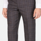 Michael Kors Men's Classic/Regular Fit Airsoft Stretch Brown/Blue Plaid Suit Pants - Size 32X30