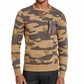 Inc Mens Brown Camouflage Crew Neck Classic Fit Cotton Sweater 3XL