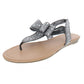 Material Girl Women's Shayleen Open Toe Casual T-Strap Sandals -Silver- Size 7.5 M