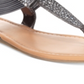 Material Girl Women's Shayleen Open Toe Casual T-Strap Sandals -Silver- Size 7.5 M