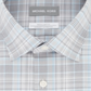 Michael Kors Men's Classic Regular Fit Non Iron Airsoft Performance Stretch Plaid Dress Shirt Grey Size XL