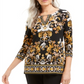 JM Collection Women's Keyhole Tunic Black Size PP