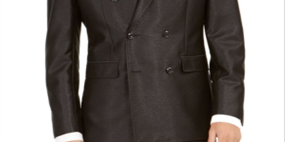 Tallia Men's  Single Breasted Jacket Black Size 40S