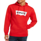 Levi's Men's Burndlen Fleece Logo Hoodie Red Size Medium