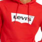 Levi's Men's Burndlen Fleece Logo Hoodie Red Size Medium