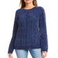 Karen Scott Women's Cable Knit Chenille Sweater Blue Size X-Small