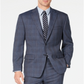 Michael Kors Men's Plaid Printed Notched Wool Blazer Navy Size 50 R