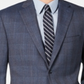 Michael Kors Men's Plaid Printed Notched Wool Blazer Navy Size 50 R