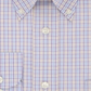 Eagle Mens Dress Shirt Classic Blue Slim Fit Plaid Purple Size 17