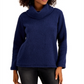 Style & Co Women's  Cowlneck Pullover Sweater Regal Blue Size S