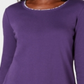 Karen Scott Women's Printed Trim Top Purple Size Petite XL