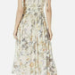 FREE PEOPLE Womens Ivory Floral Sleeveless V Neck MIDI Sheath Dress Size S