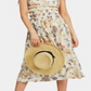 FREE PEOPLE Womens Ivory Floral Sleeveless V Neck MIDI Sheath Dress Size S