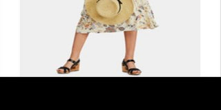 FREE PEOPLE Womens Ivory Floral Sleeveless V Neck MIDI Sheath Dress Size S