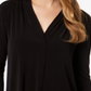 Charter Club Women's 3/4 Sleeve Top Black Size X-Small