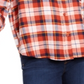 Ultra Flirt Juniors' Plaid Flannel Shirt Red Ochre Size S