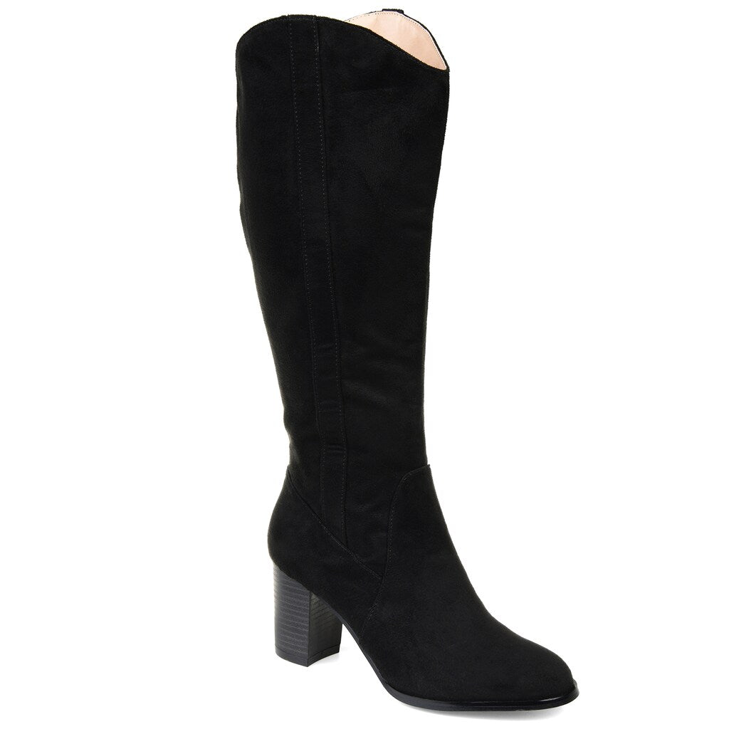 Journee Collection Women's Comfort Wide Calf Parrish Boot Black Size 10M