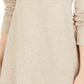 Style & Co Women's Exposed Seam Mock Neck Tunic Sweater Beige Size M