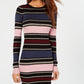 Planet Gold Women's Juniors Metallic Striped Sweaterdress Navy Combo Size XS