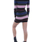 Planet Gold Women's Juniors Metallic Striped Sweaterdress Navy Combo Size XS