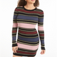 Planet Gold Women's Juniors Metallic Striped Sweaterdress Navy Combo Size XS