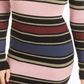 Planet Gold Women's Juniors Metallic Striped Sweaterdress Navy Combo Size XS