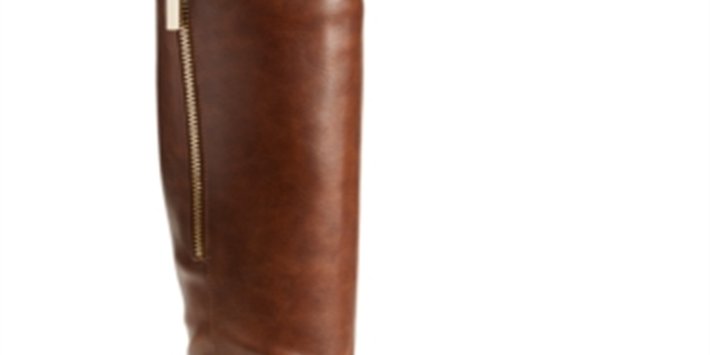 Material Girl Womens Winnnie Faux Leather Tall Riding Boots Brown Size 11 M
