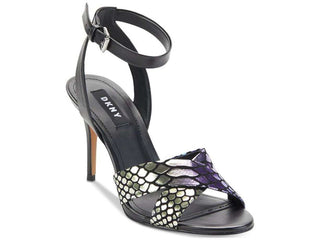 DKNY Womens Ivy Leather Open Toe Special Occasion Ankle Strap Sandals Gray Size 9.5