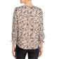Calvin Klein Women's Floral Print Crewneck Blouse Pink Size XS