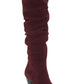 INC Womens Gerii Suede Pointed Toe Knee-High Boots Red Size 7 M