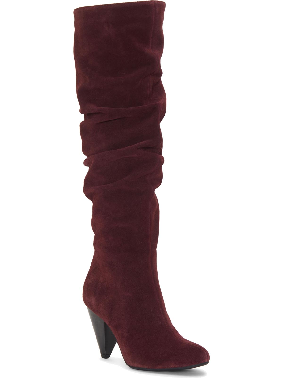 INC Womens Gerii Suede Pointed Toe Knee-High Boots Red Size 7 M