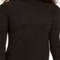 Kasper Women's Mock Neck Long Sleeves Top Black Size Large