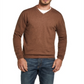Weatherproof Vintage Men's Ribbed Trim Cashmere Sweater Brown Size Medium