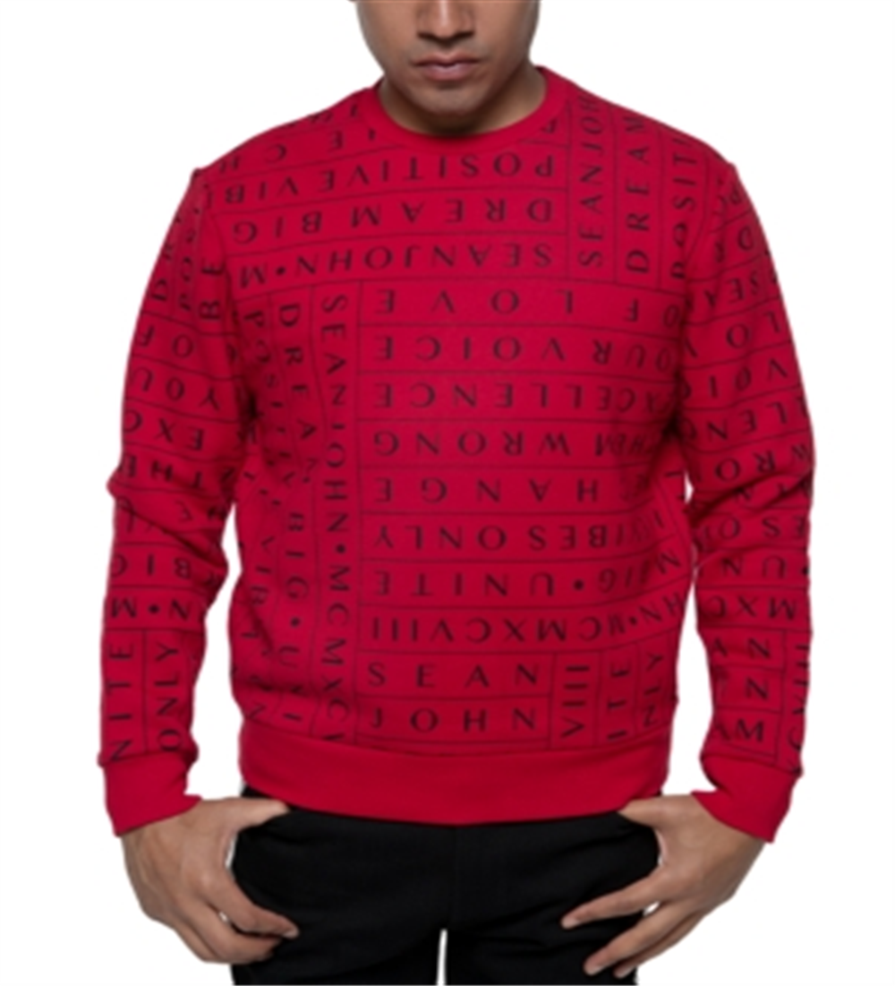 Sean John Men's Mantra Sweatshirt Red Size 3XL