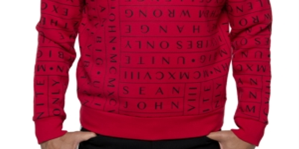 Sean John Men's Mantra Sweatshirt Red Size 3XL