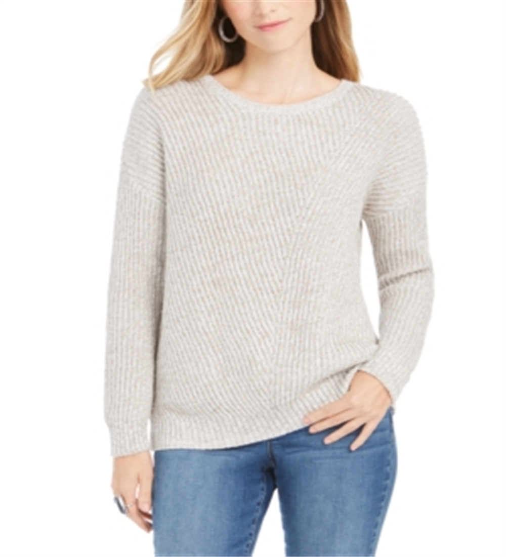 Style & Co Women's Drop Sleeve Ribbed Sweater White Size Petite P
