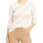 Theory Women's Silk Ribbed Crewneck Sweater White Size Large