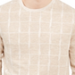 Alfani Men's Jacquard Grid Pullover Crewneck Sweater Beige Size 3XL