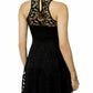 Material Girl Women's Juniors Lace Illusion Cocktail Dress Black Size Large