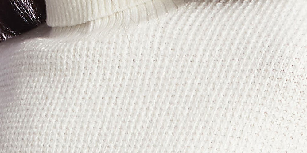 1.STATE Women's Sweater Large Turtleneck Side Button White Size L