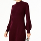 Charter Club Women's Mock Neck Cashmere Sheath Dress Red Size Small