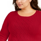 Charter Club Women's Plus Size Cable-Knit Sweater Ravishing Red Size 4X