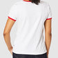 Tommy Hilfiger Women's Love-Graphic Ringer T-Shirt  Bright White Size Small