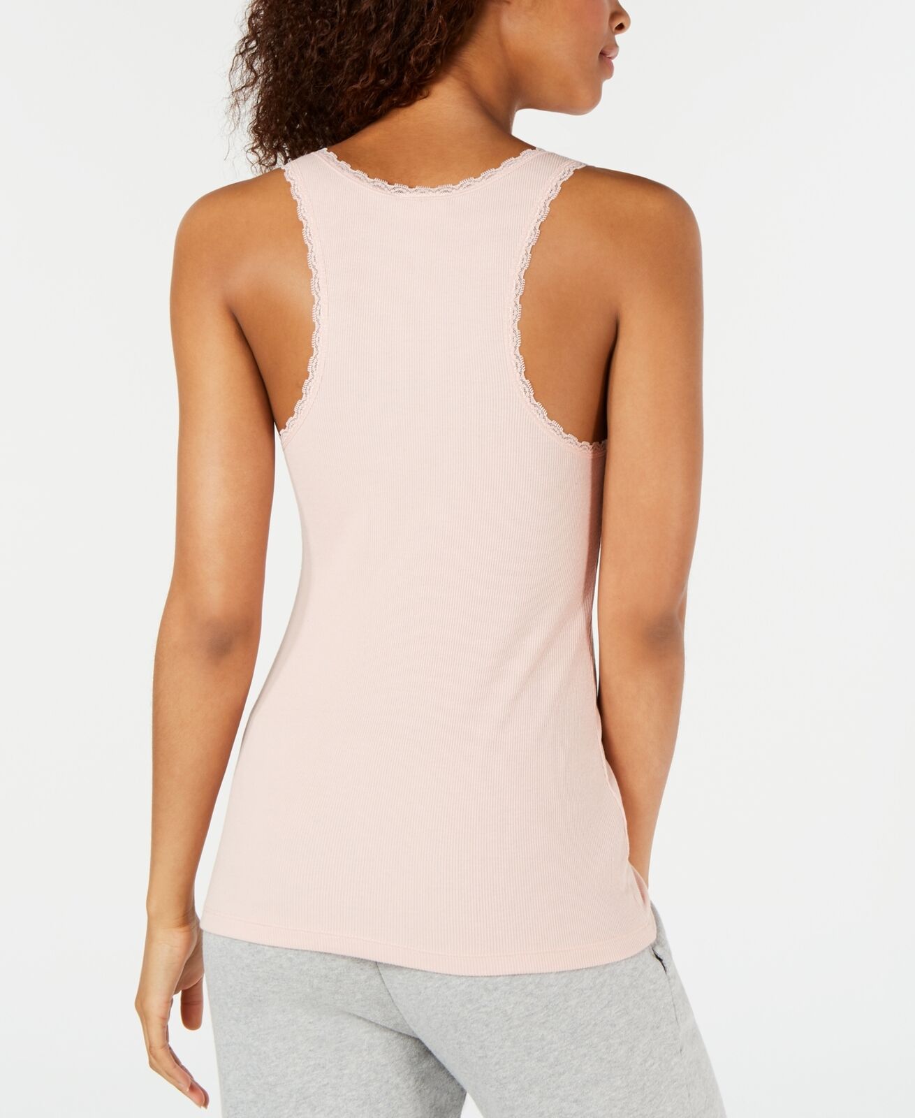 Jenni by Jennifer Moore Women's Lace-Trim Pajama Tank Top Peachskin Size X-Smal