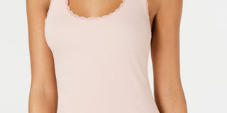 Jenni by Jennifer Moore Women's Lace-Trim Pajama Tank Top Peachskin Size X-Smal