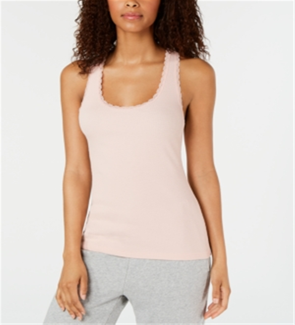 Jenni by Jennifer Moore Women's Lace-Trim Pajama Tank Top Peachskin Size X-Smal