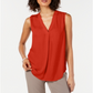 Alfani Women's Satin V-Neck Tank Top  Red Size Medium